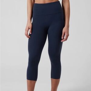 Navy Blue Elation Capri Athleta Legging